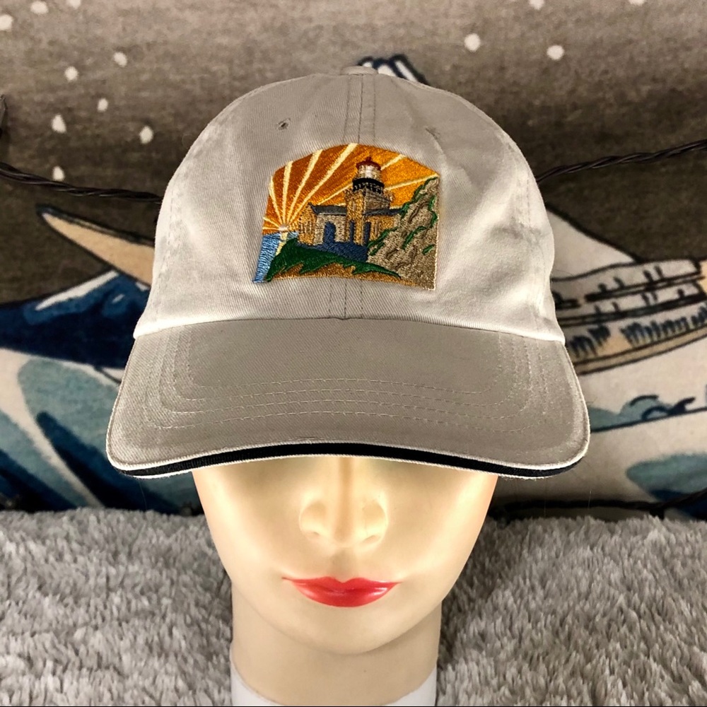 🌊 VTG Point Sur, Ca. Lighthouse Hat w/Adj Strap